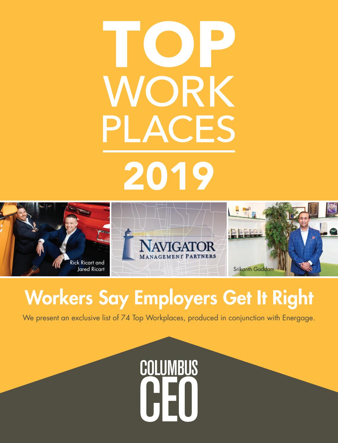 Columbus CEO's 2019 Top Workplaces by The Columbus Dispatch - Issuu
