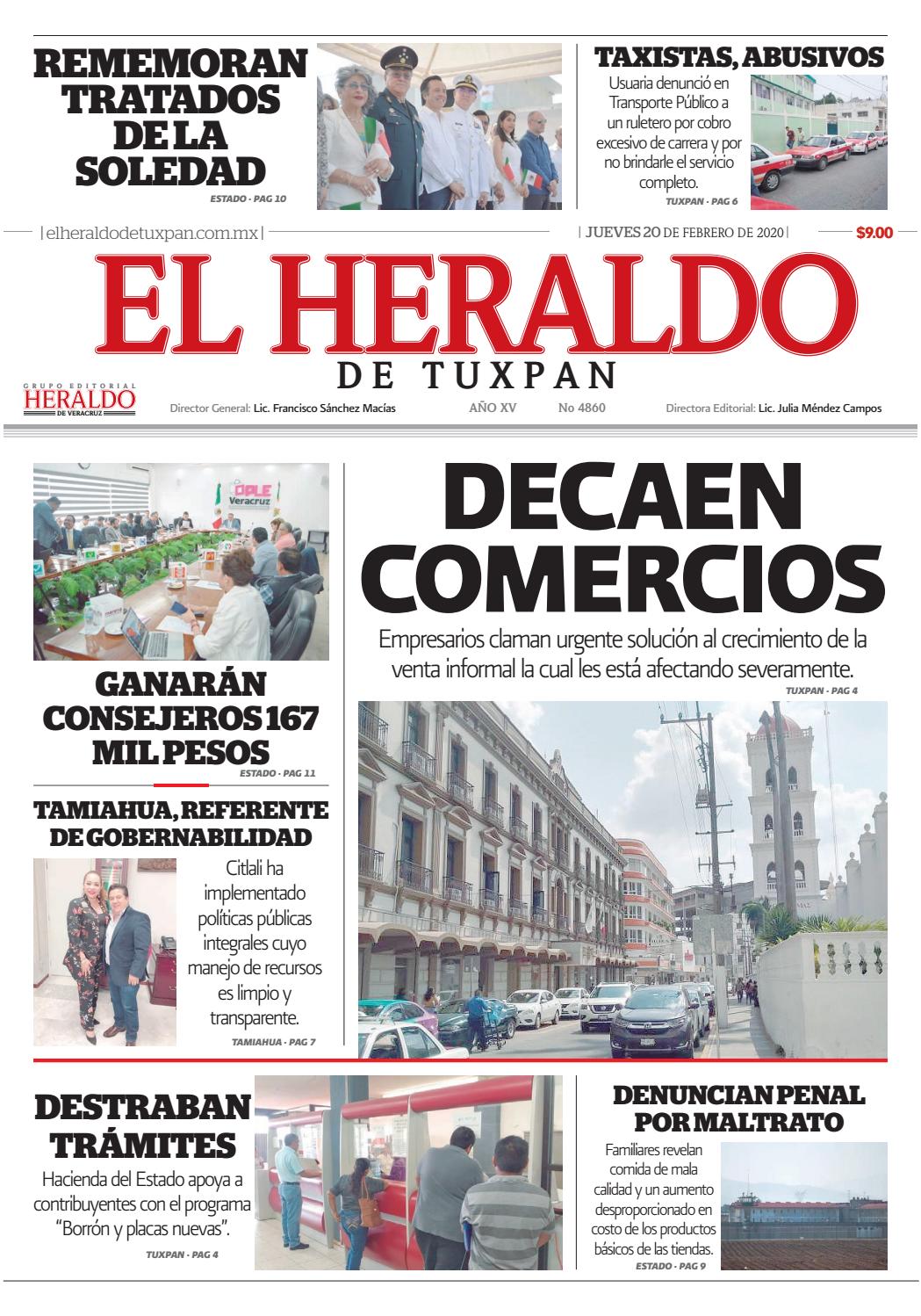 El Heraldo De Tuxpan 20 De Febrero De 2020 By Poza Acme Issuu El Heraldo De Tuxpan 20 De Febrero De 2020 By Poza Acme Issuu