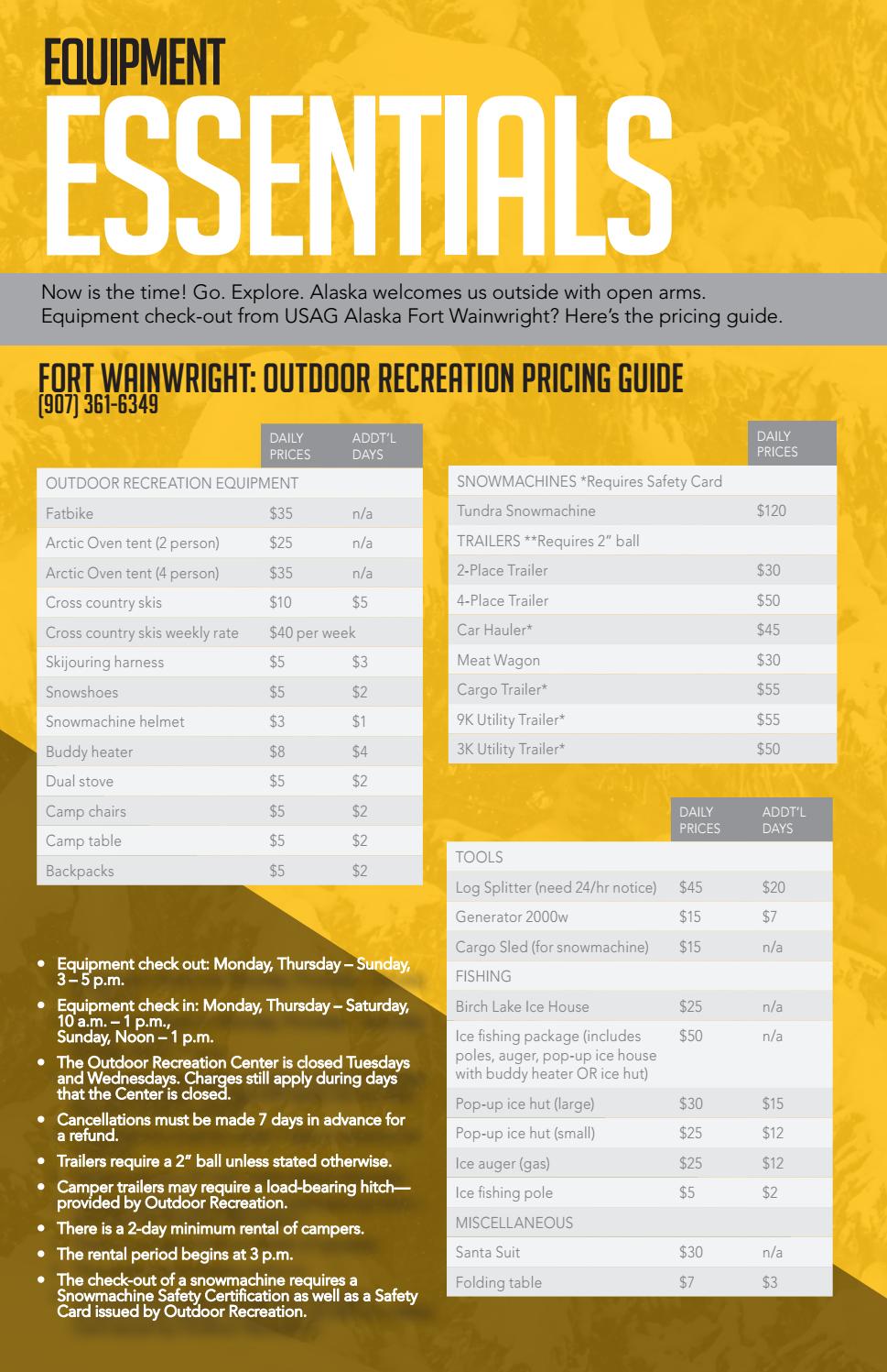 USAG Alaska Outdoor Recreation Adventure Guide Winter 20192020 by