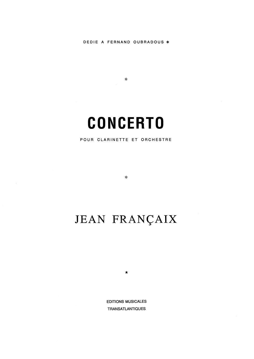 Françaix CONCERTO POUR by ScoresOnDemand Issuu