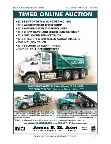 Truck And Equipment Post - Issue 10-11, 2020 by 1ClickAway - Issuu