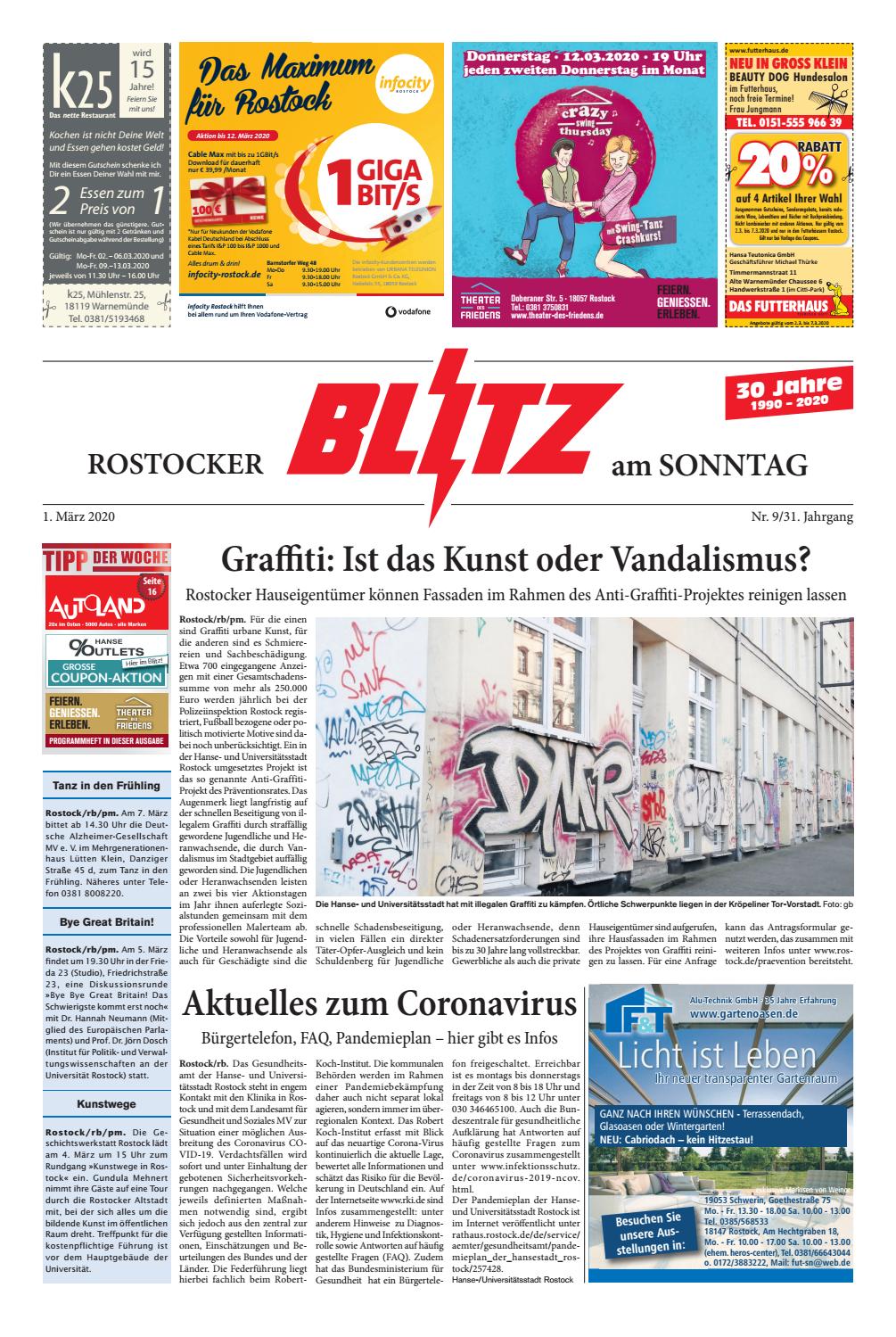 Rostocker Blitz vom 01.03.2020 by Blitzverlag Issuu