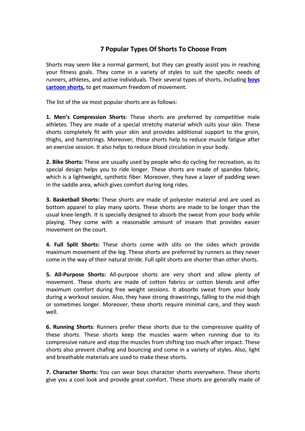7 Popular Types Of Shorts To Choose From by Flow Society Issuu