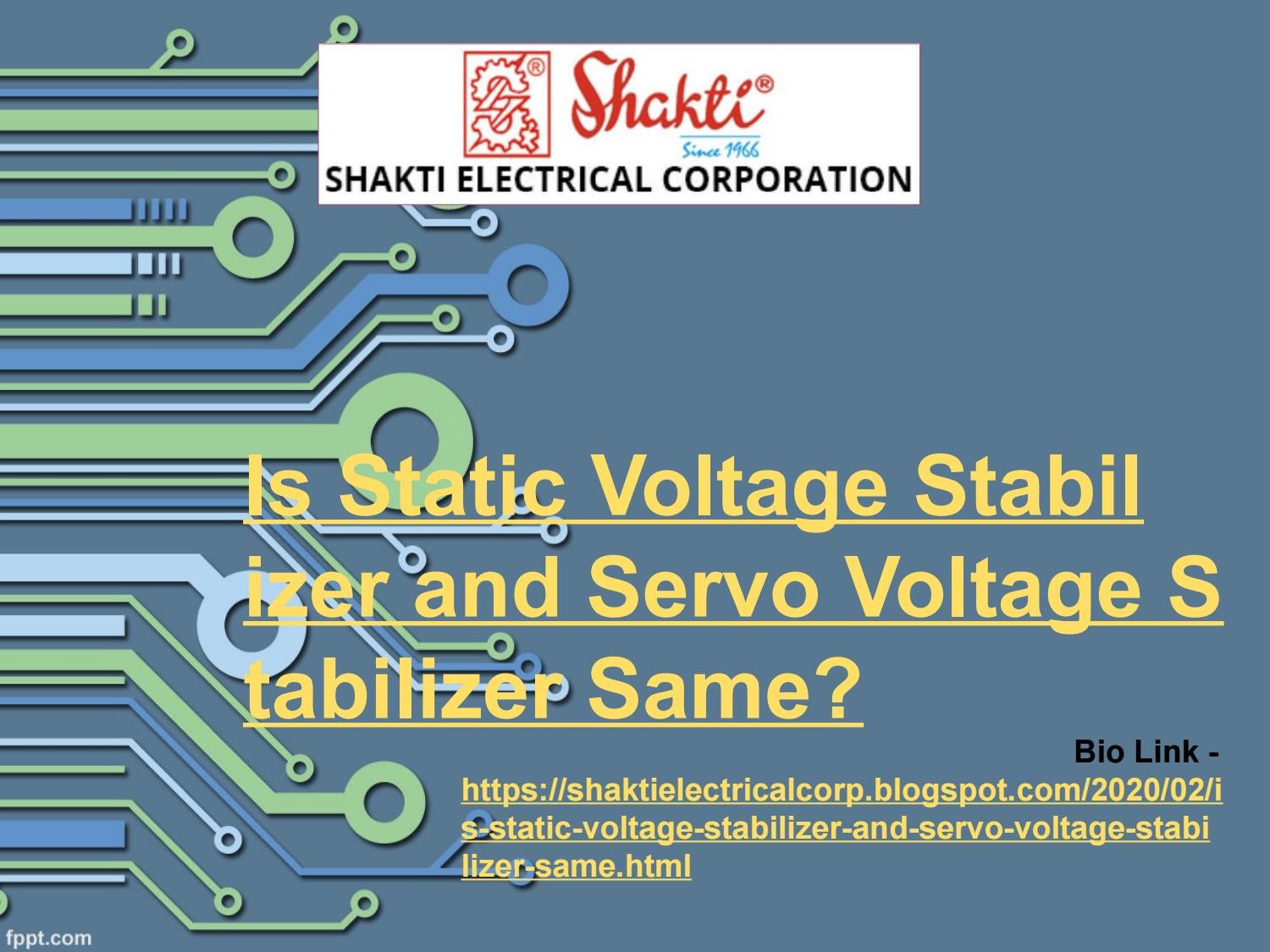 Is Static Voltage Stabilizer and Servo Voltage Stabilizer Same? by