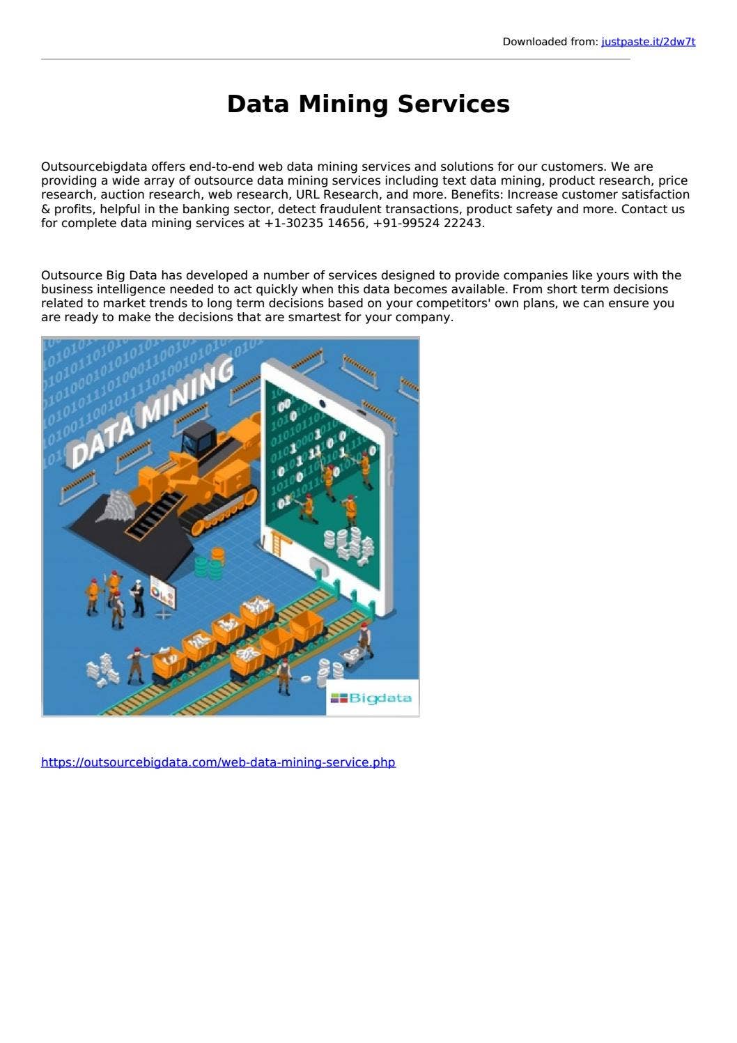 Data Mining Services by AIMLEAP - Outsource Bigdata - Issuu