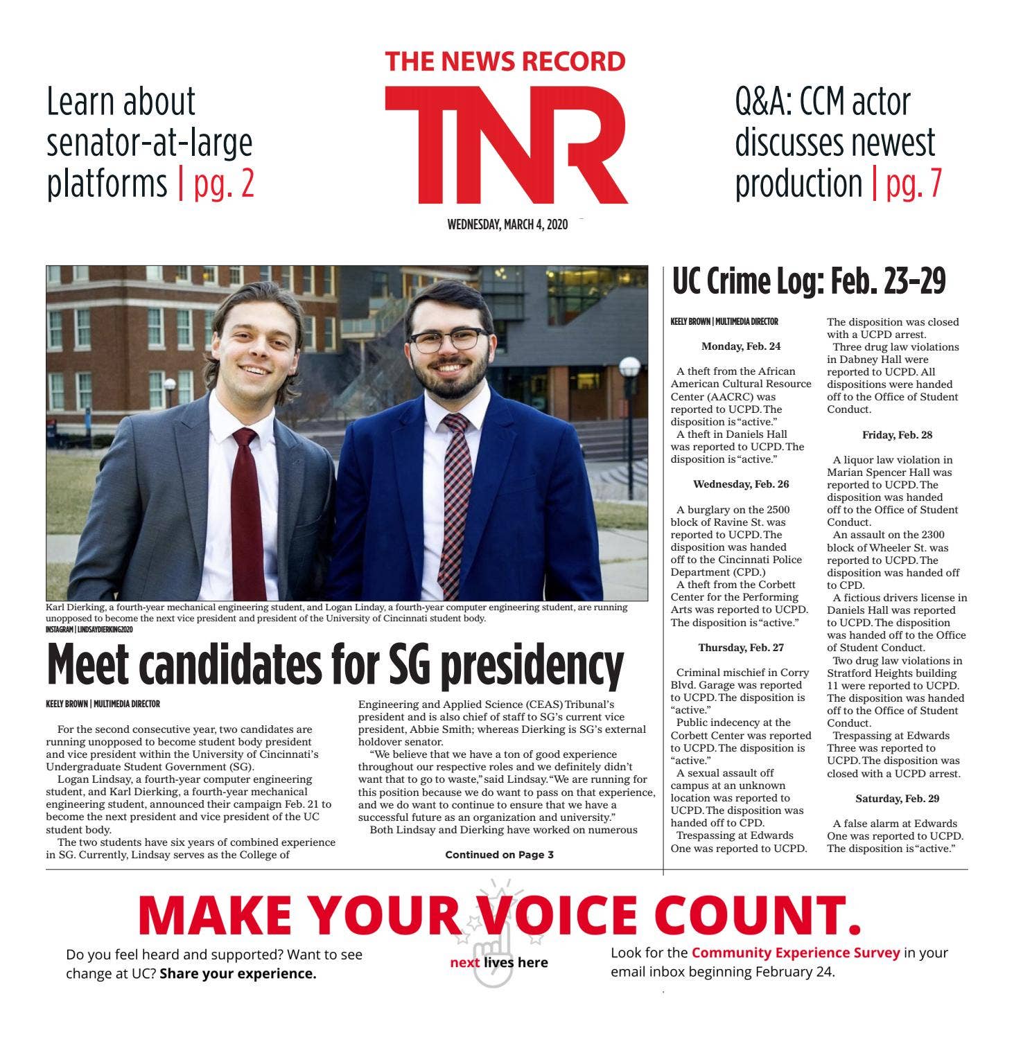 March 4, 2020 - The News Record at University of Cincinnati by The News ...