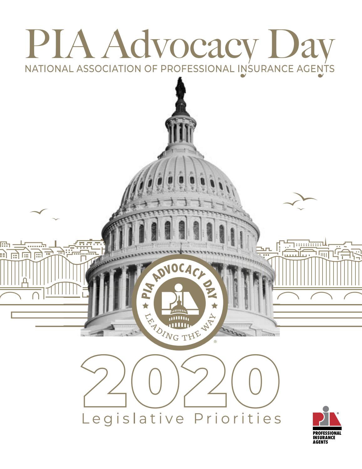 PIA 2020 Legislative Priorities by National Association of PIA 2020 Legislative Priorities by National Association of