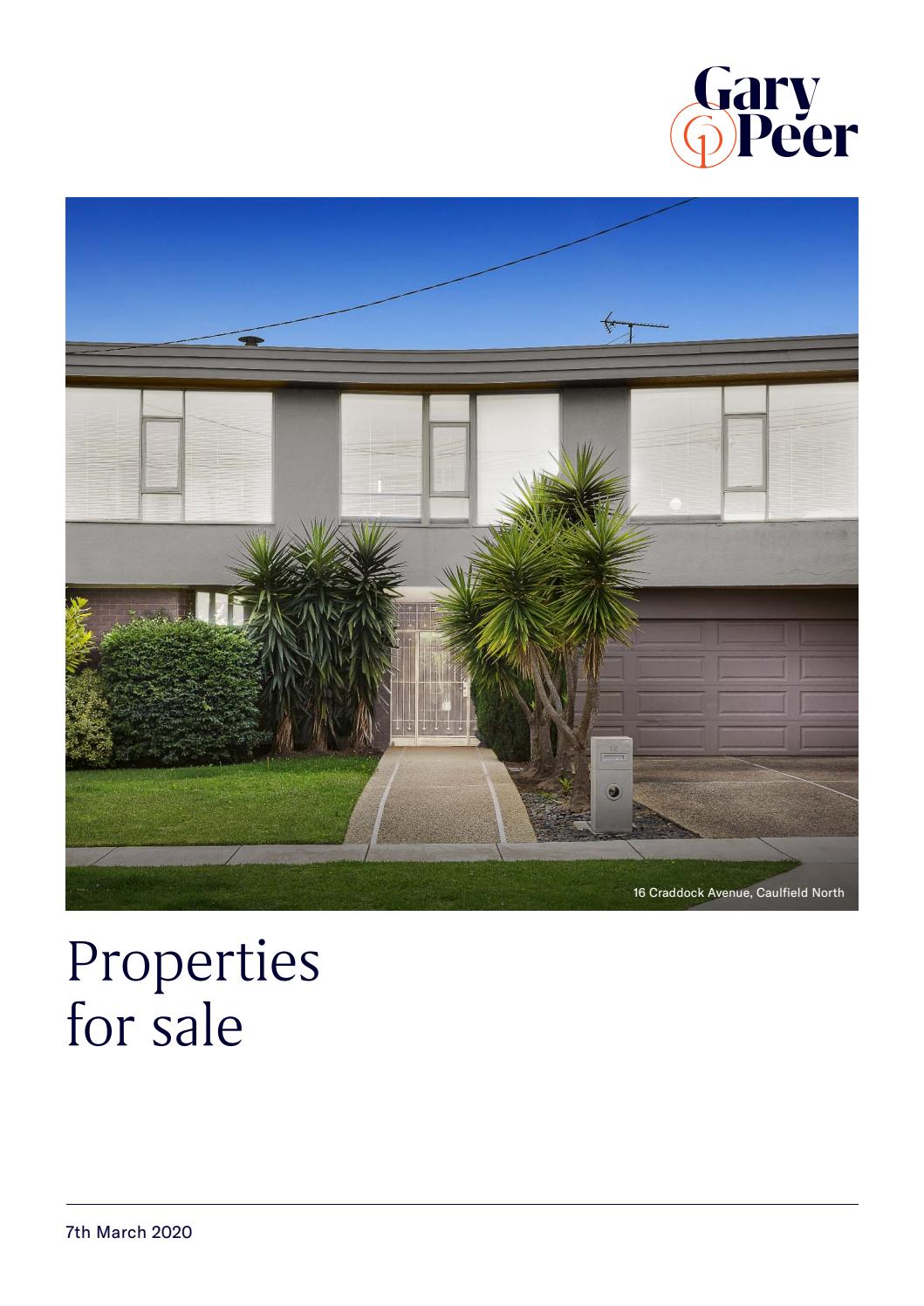 Gary Peer properties for sale Saturday 7th February 2020 by Gary Peer