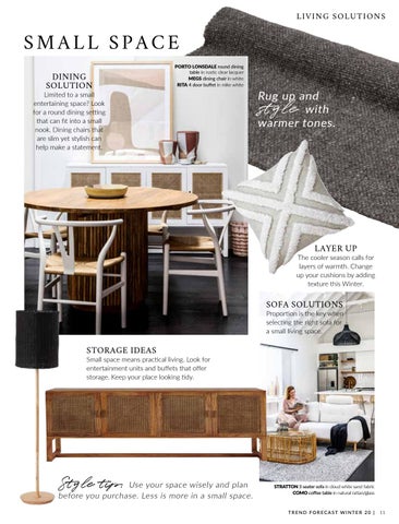 OZ Design Furniture 家具目录 · OZ DESIGN FURNITURE 冬季 2020 趋势 指南 第 11 页