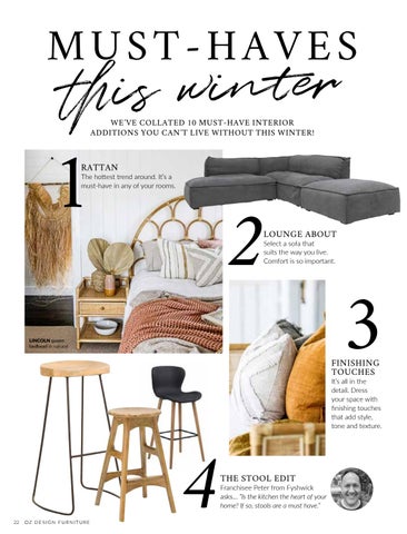 OZ Design Furniture 家具目录 · OZ DESIGN FURNITURE 冬季 2020 趋势 指南 第 22 页