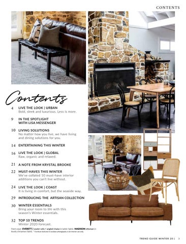 OZ Design Furniture 家具目录 · OZ DESIGN FURNITURE 冬季 2020 趋势 指南 第 3 页