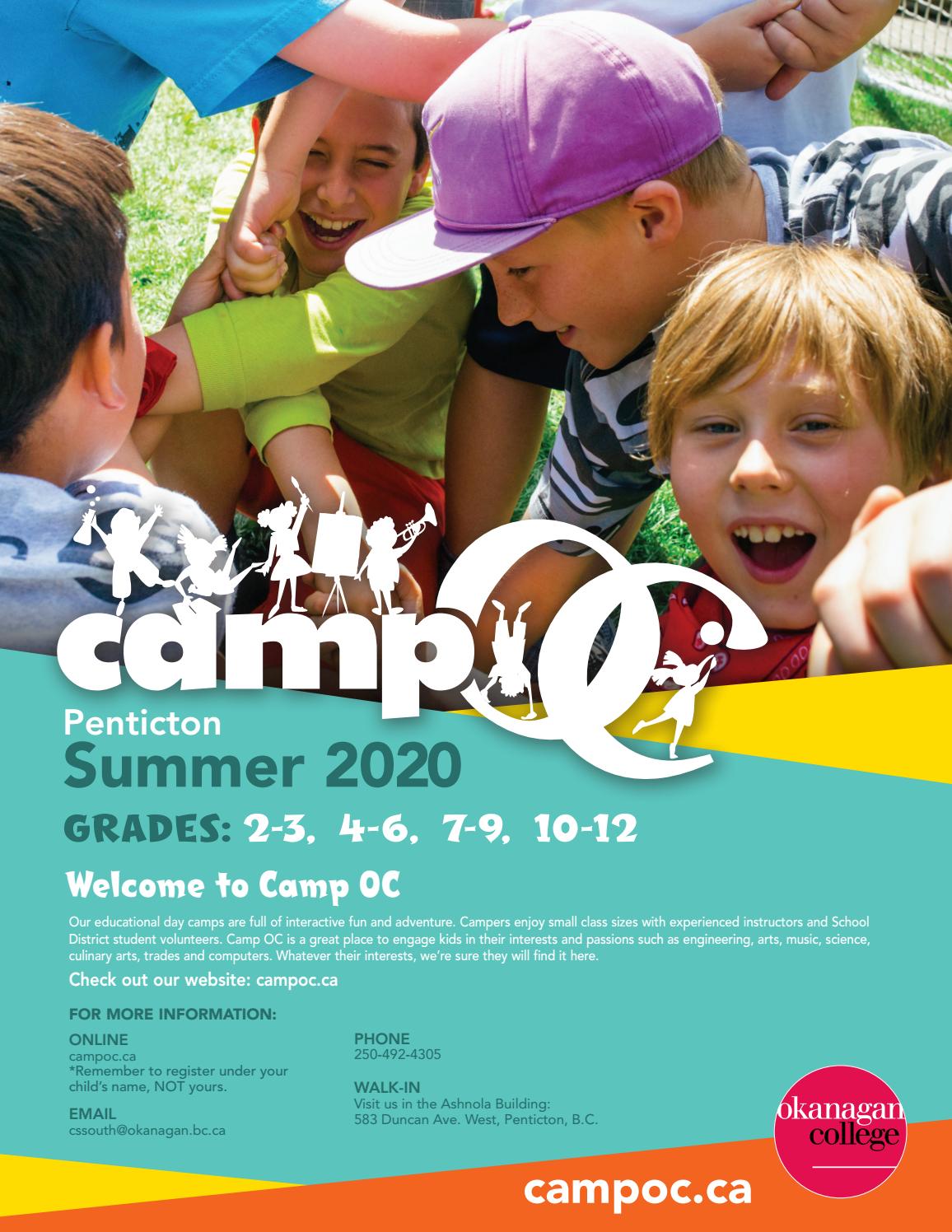 Camp Oc Penticton 2020 By Okanagan College Issuu