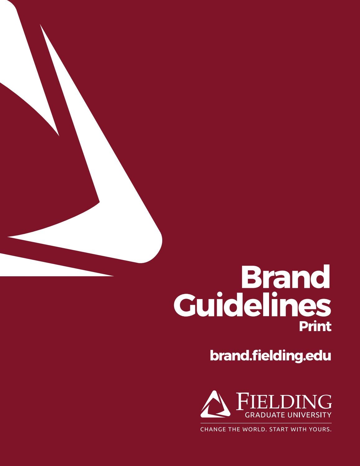 Fielding Graduate University Brand Guidelines Print by Fielding