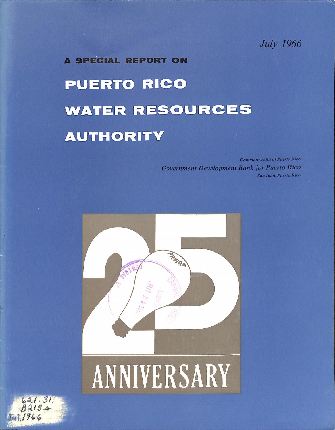 Puerto Rico Water Resources Authority (July 1966) by La Colección