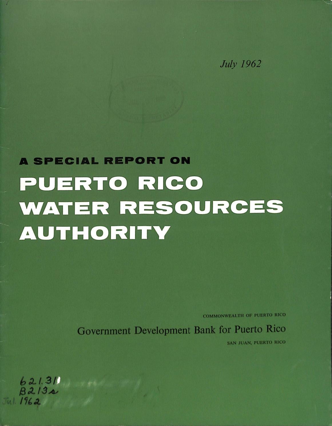 Puerto Rico Water Resources Authority (July 1962) by La Colección