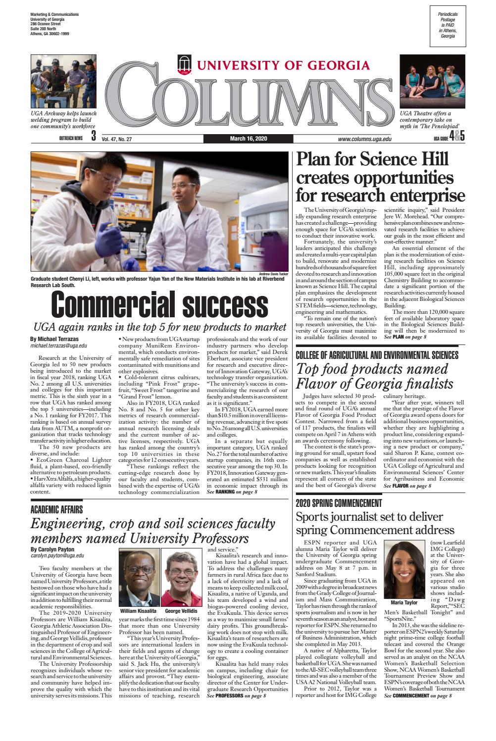 UGA Columns March 16, 2020 by UGA Columns - Issuu