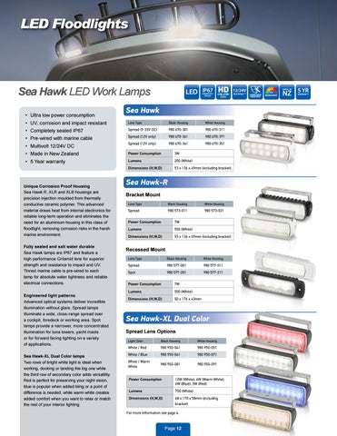 Hella marine 新品 and Overview 灯饰手册 2018 US 版本 第 12 页