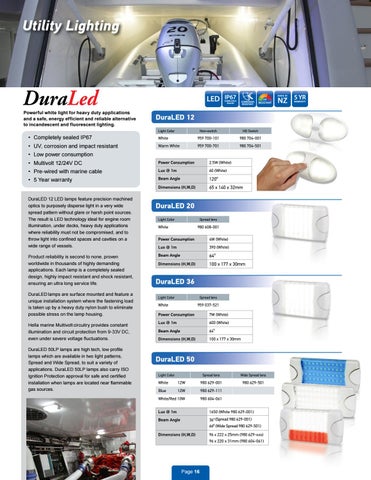 Hella marine 新品 and Overview 灯饰手册 2018 US 版本 第 16 页