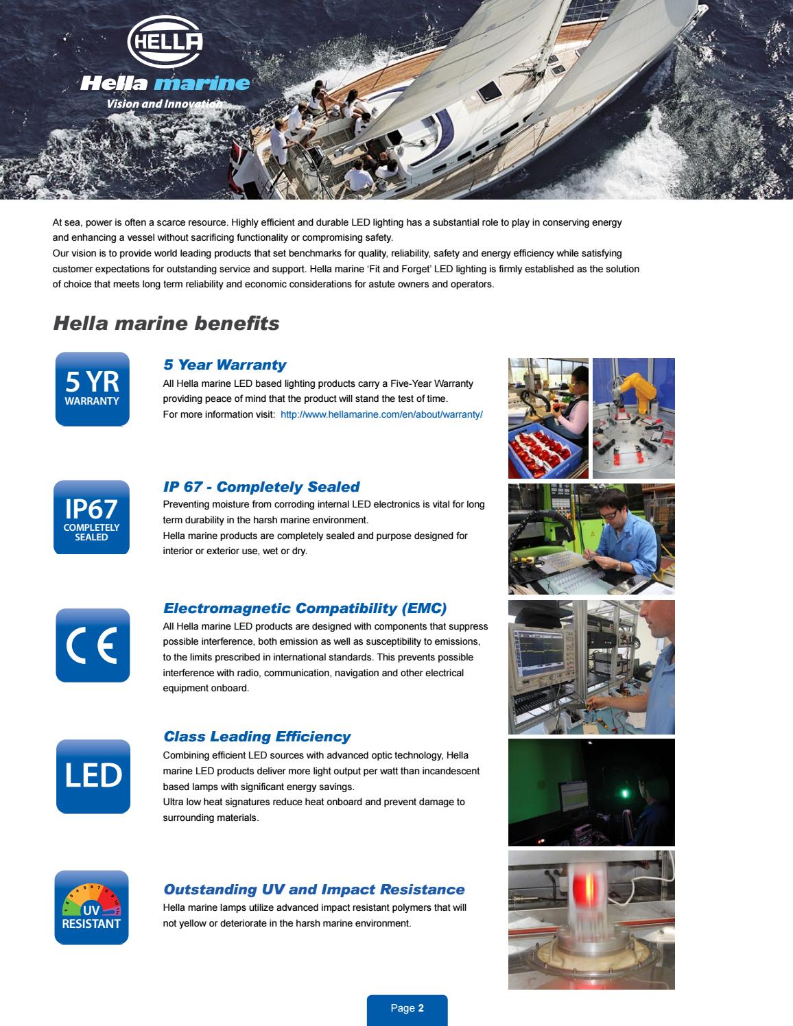 Hella marine New Product and Overview Brochure 2018 US Version by Hella