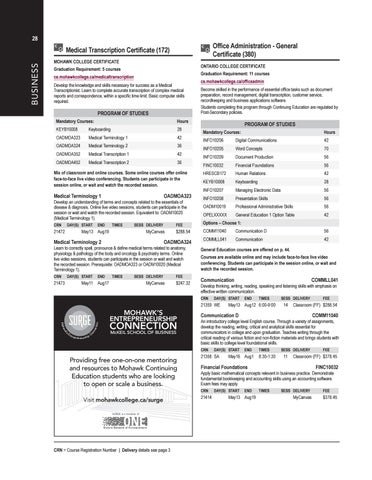 Mohawk College Continuing Education Catalogue Spring 2020 by Mohawk ...