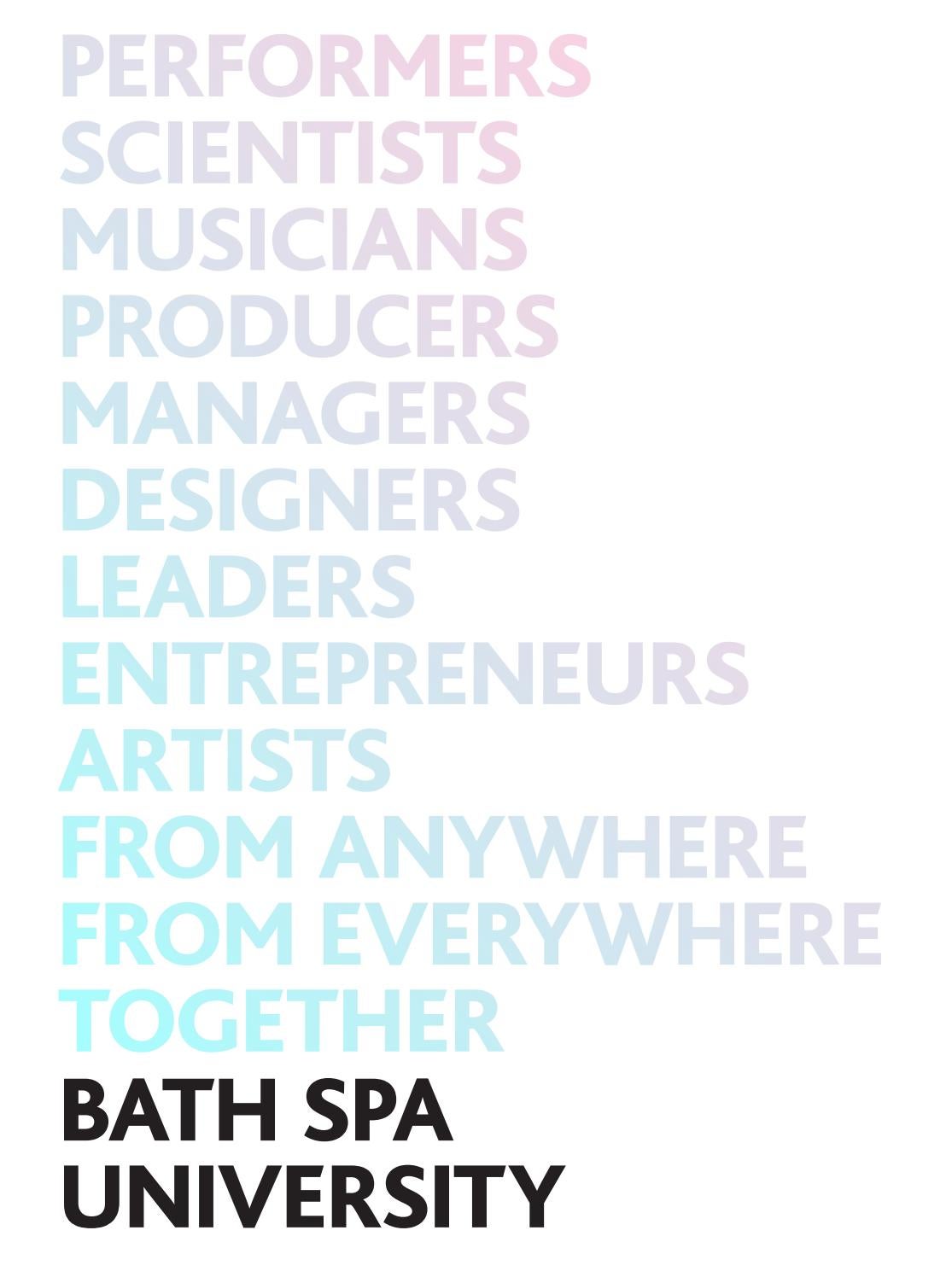 Bath Spa University Undergraduate Prospectus 2021 by Bath Spa