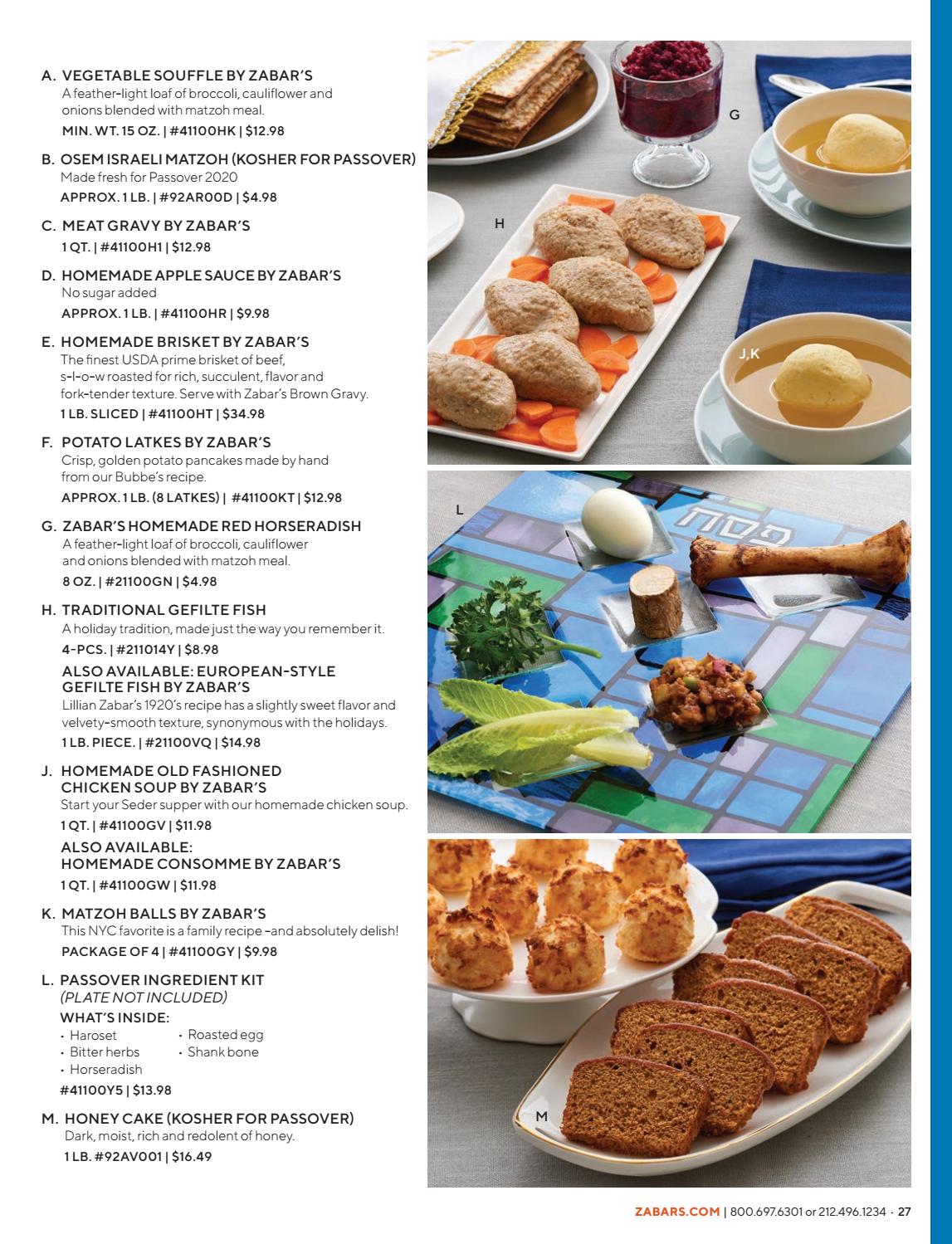 Zabar S Spring Passover Catalog Vebuka Com