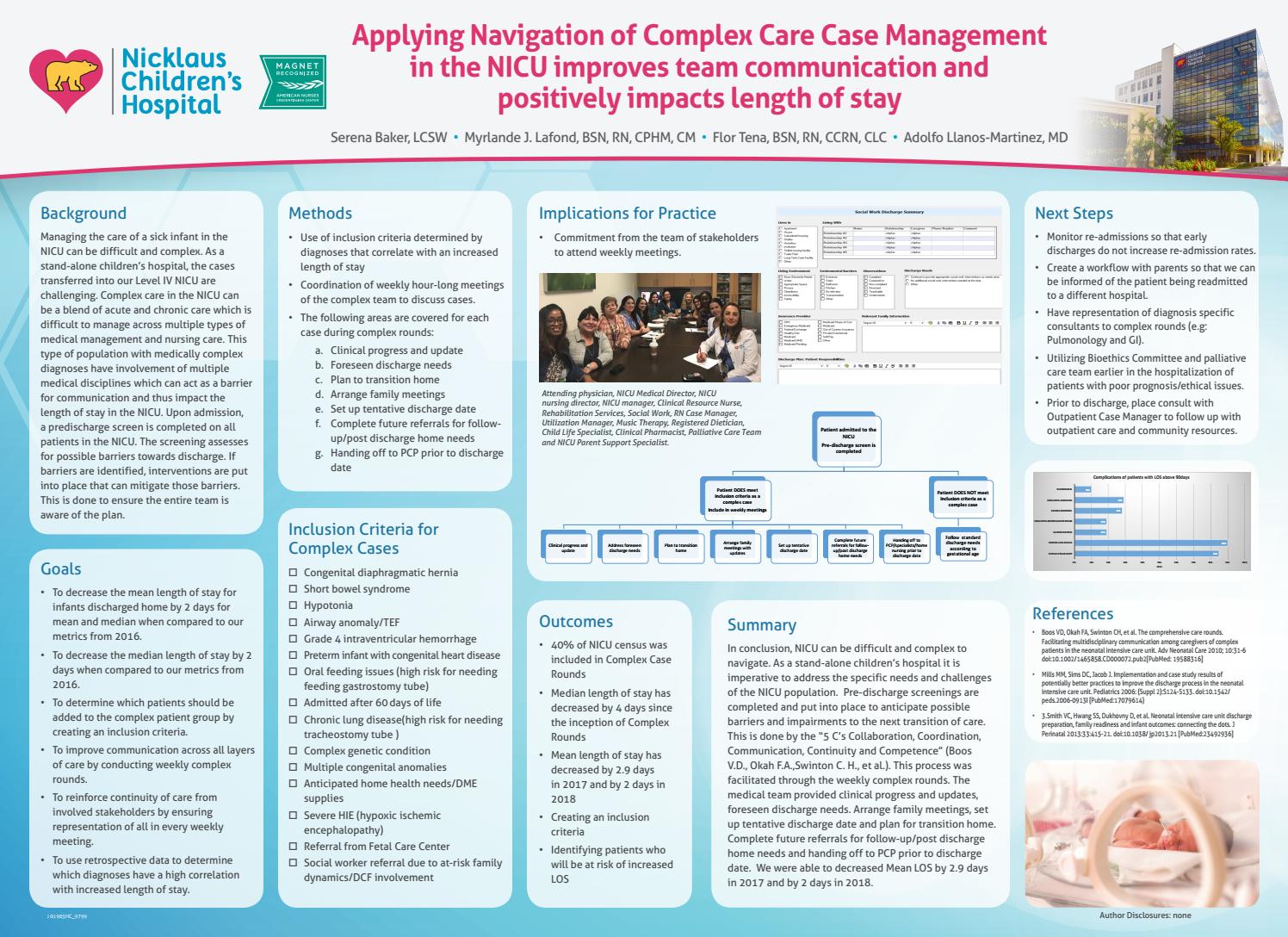 2019 ACMA National Poster Applying Navigation of Complex Care Case