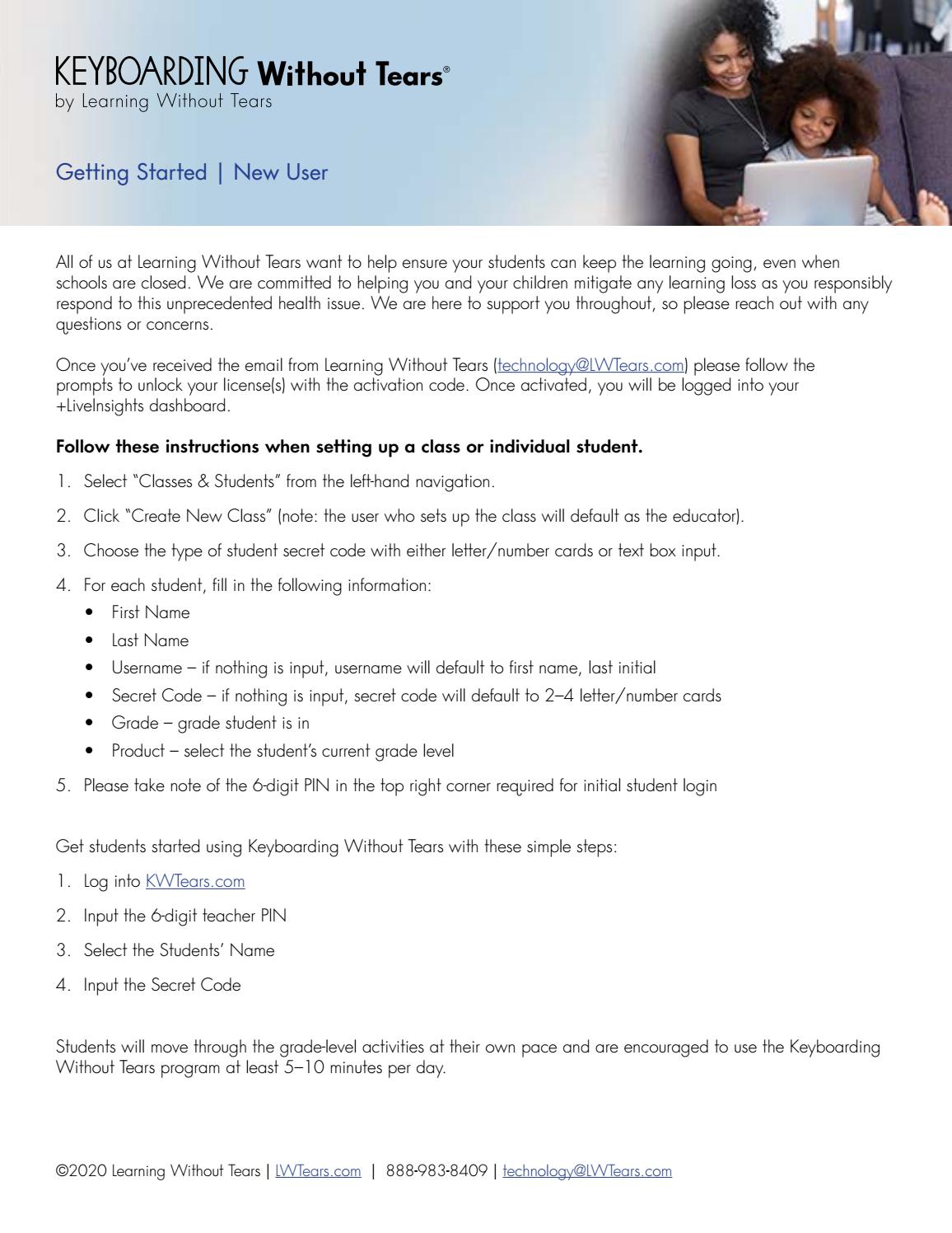 New Keyboarding Without Tears User Set Up Instructions by Learning Without Tears Issuu