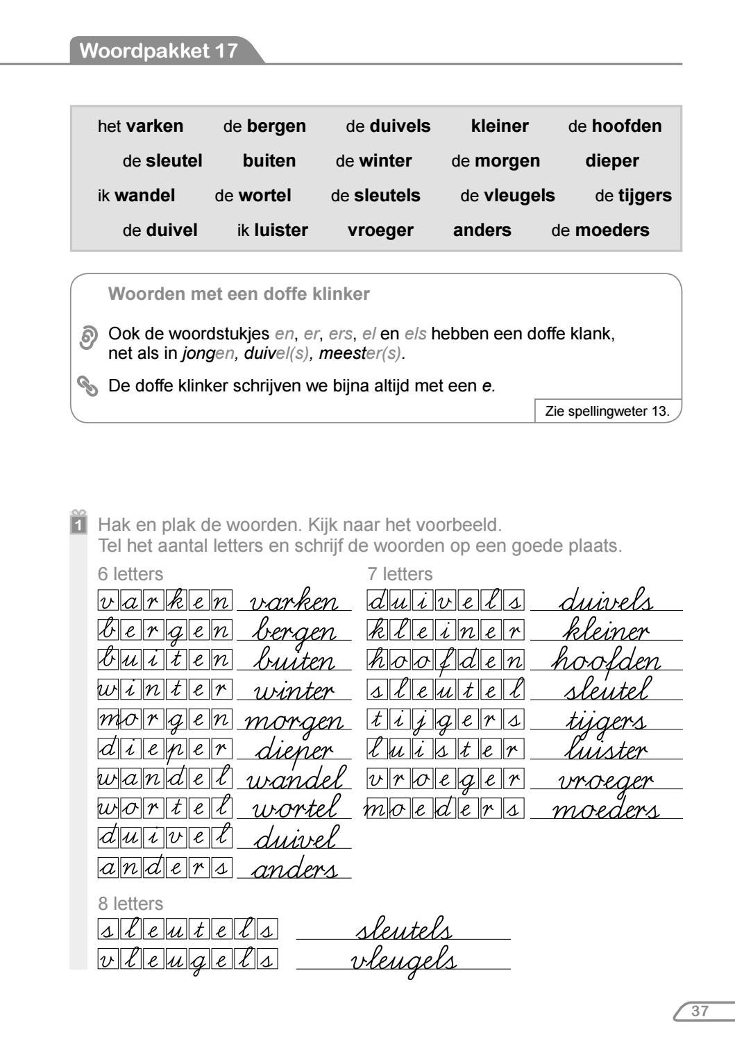 tvt accent spelling 2 werkschrift correctiesleutel vebuka com