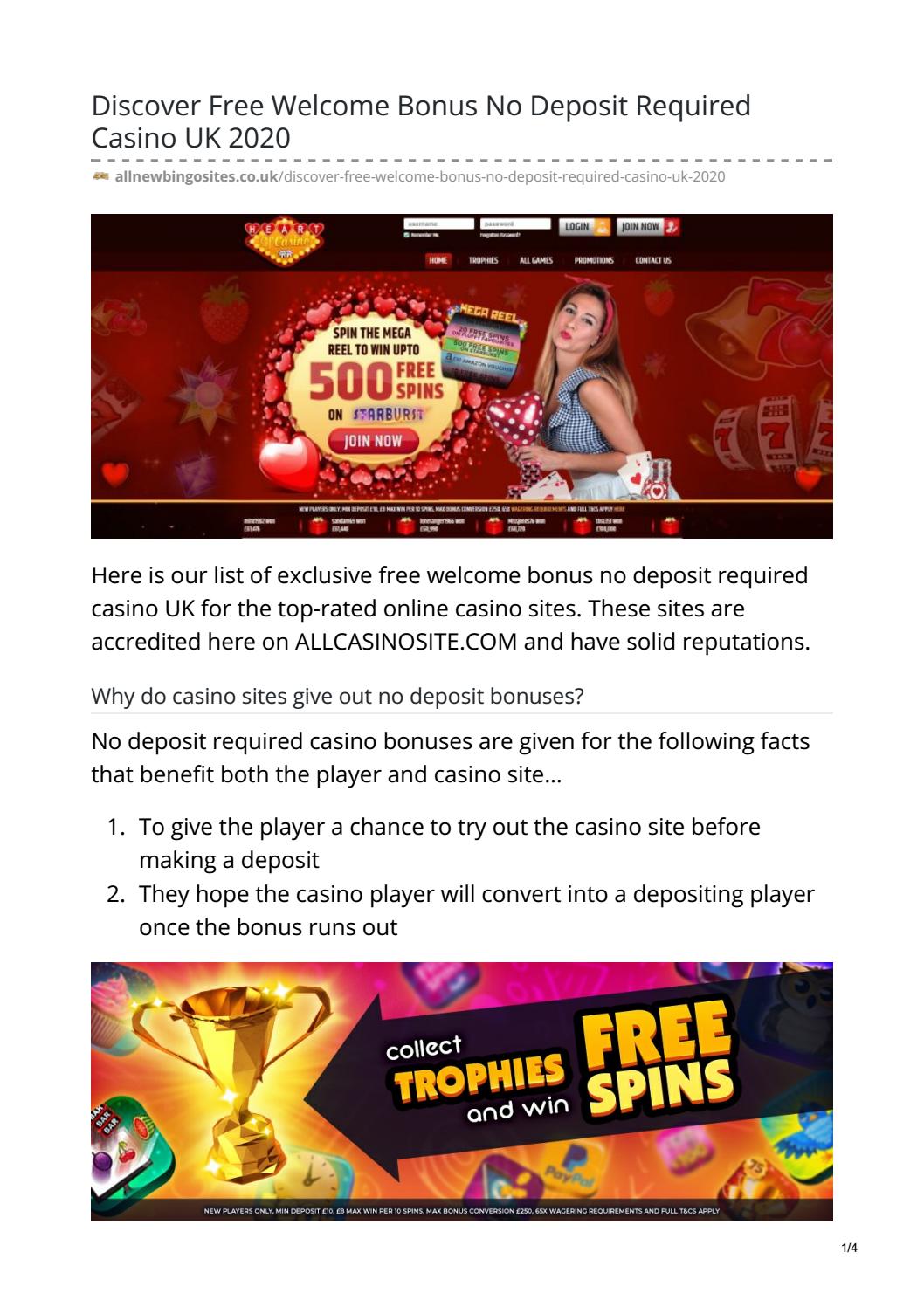 Casino deposit bonuses