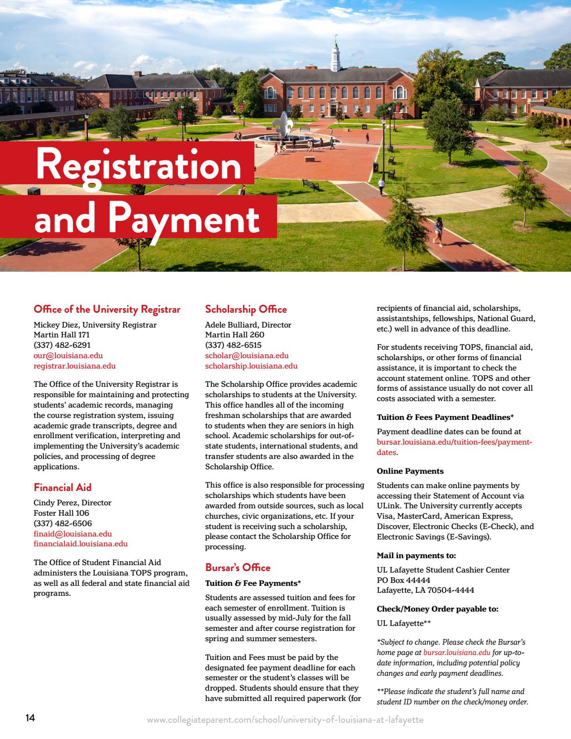 University of Louisiana Lafayette by CollegiateParent Issuu