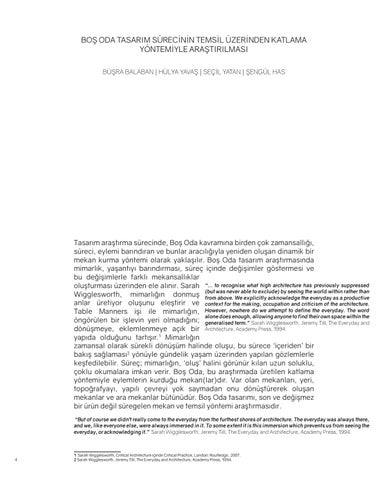 Boş Oda Tasarım Sürecinin Temsil Üzerinden Katlama Yöntemiyle Araştırılması 第 4 页