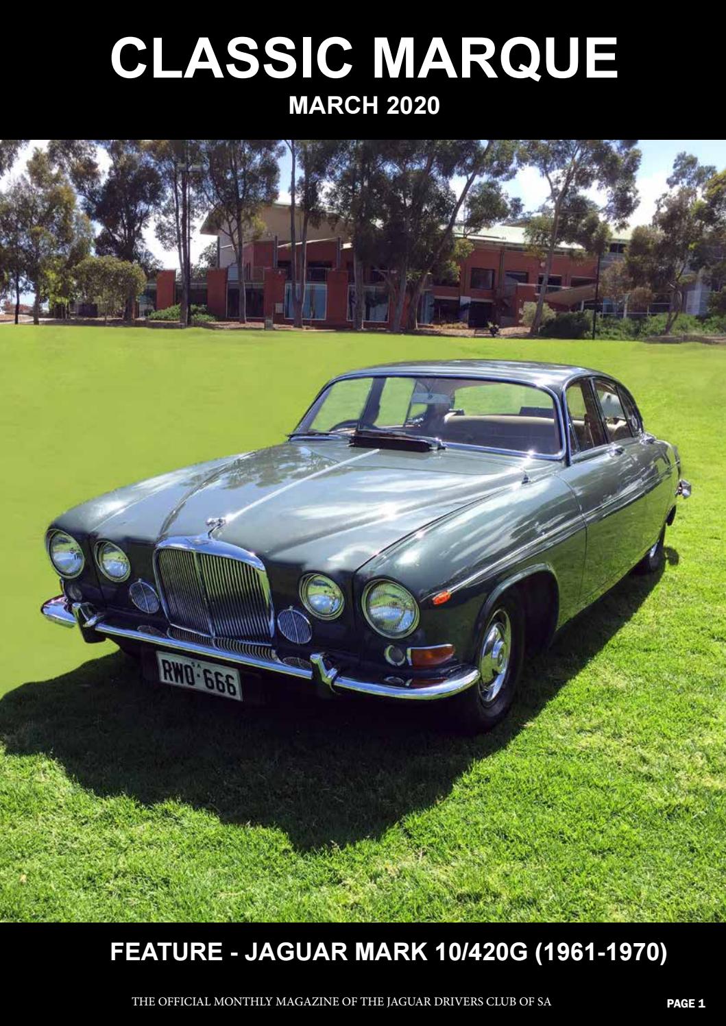 Classic Marque March 2020 By Jaguar Drivers Club Of Sa Issuu