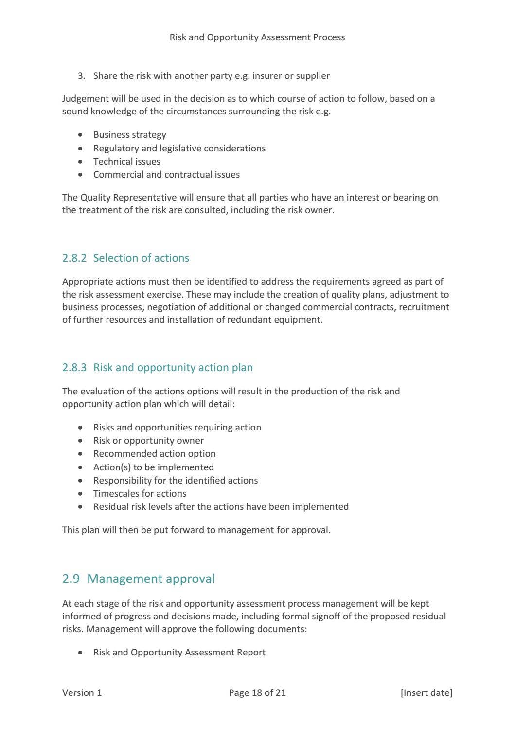 QMS-DOC-06-2 Risk and Opportunity Assessment Process by CertiKit ...