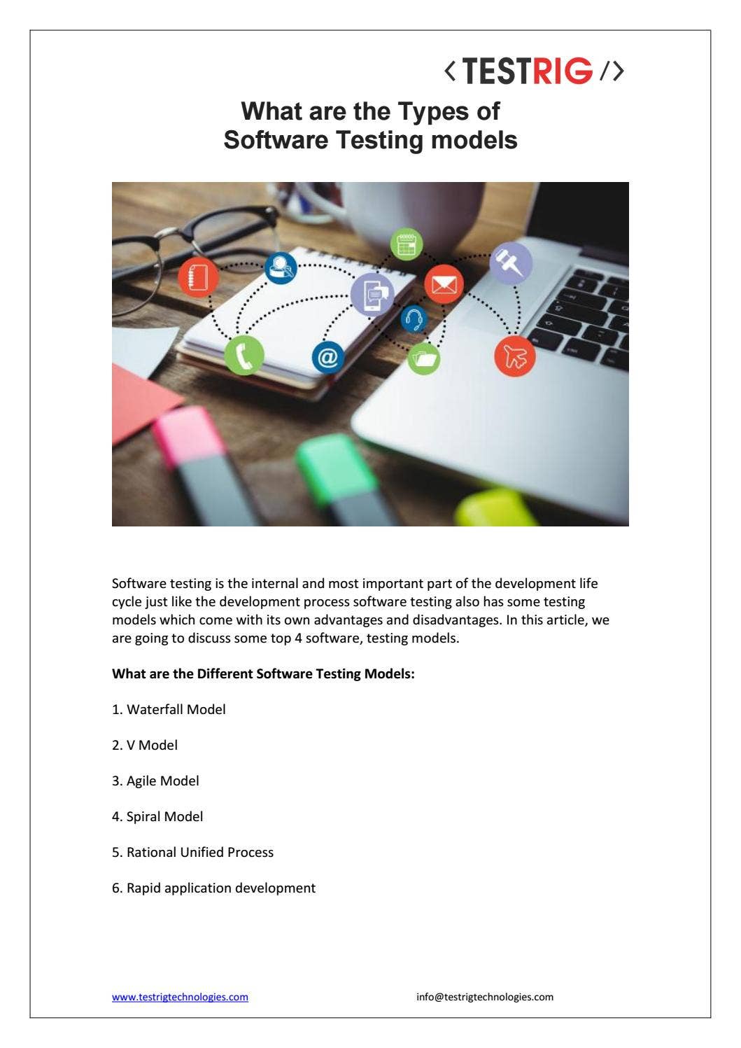 What are the Types of Software Testing Models by Testrig Technologies ...