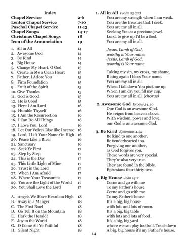 Chapel Program 第 14 页