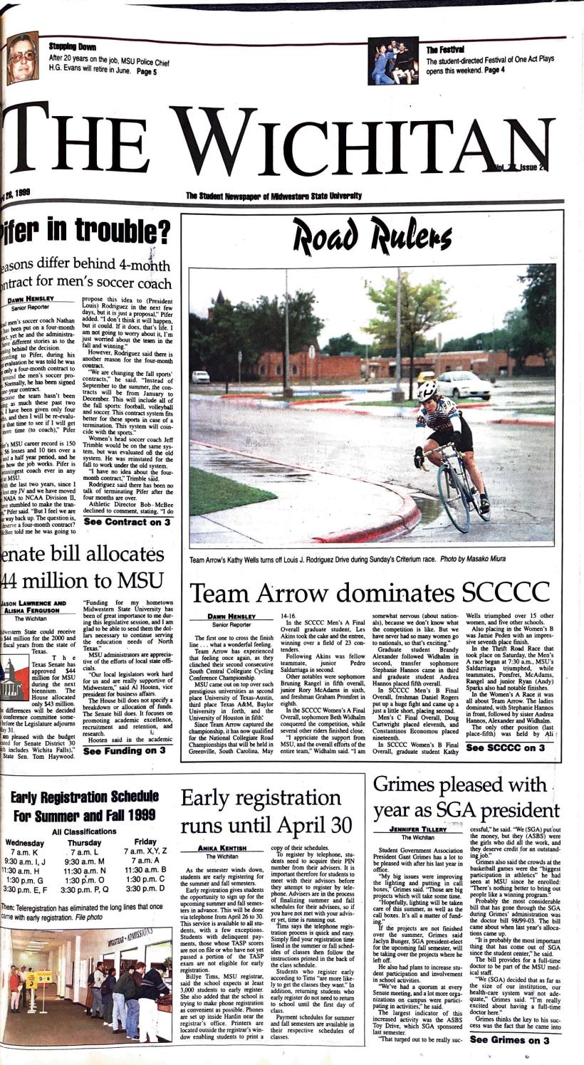 April 28 1999 By Msu Texas Wai Kun Yearbook And The Wichitan Newspaper Issuu