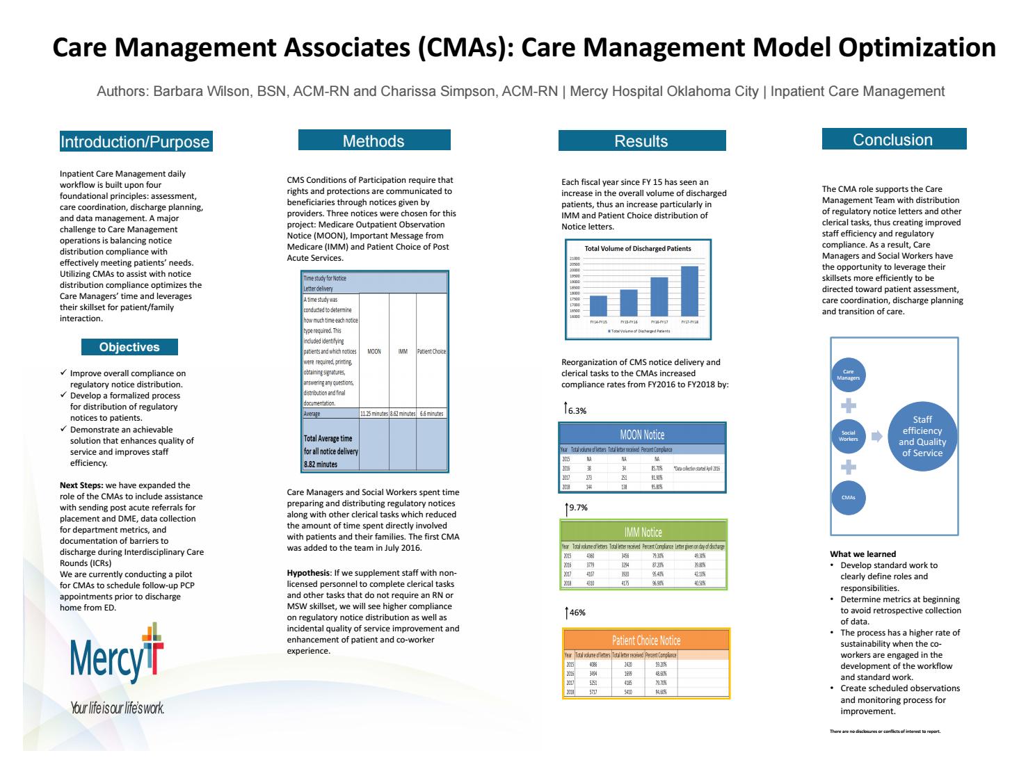 2019 ACMA National Poster: Care Management Associates by ACMA - Issuu