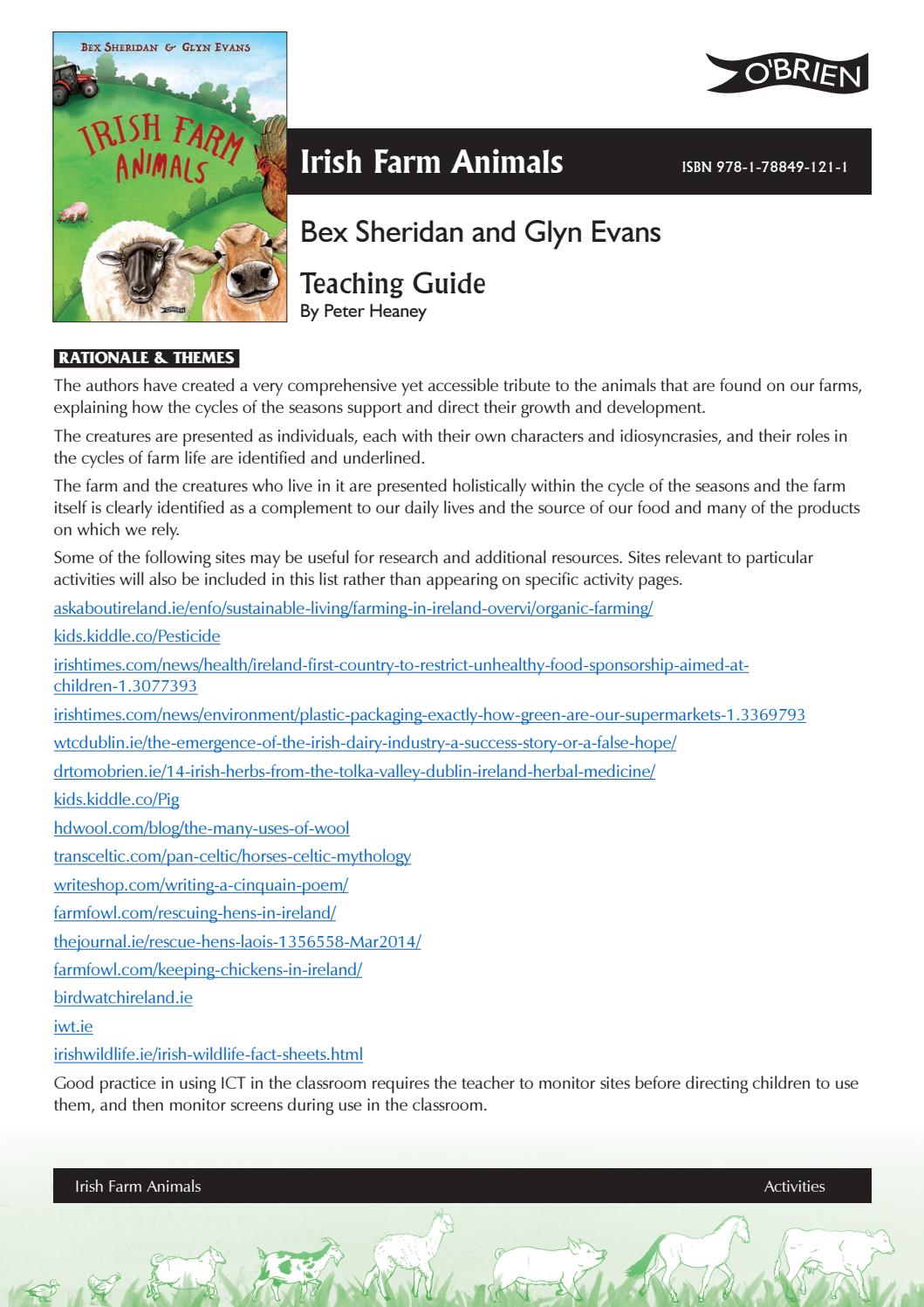 Irish Farm Animals - activities by The O'Brien Press Ltd - Issuu
