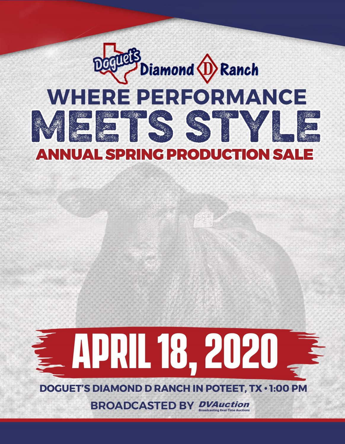 Doguet's Diamond D Ranch 2020 Spring Production Sale Catalog by Garrett Thomas Issuu