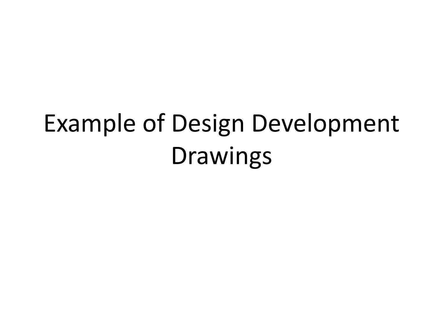 Example of Design Development Drawings by Yasser Osman Moharam Mahgoub