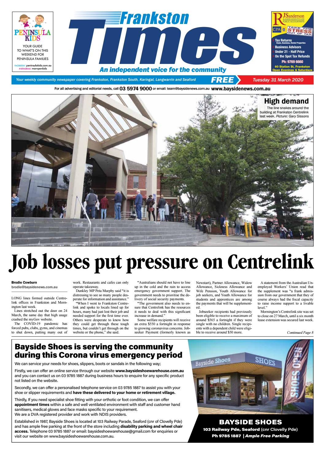 Frankston Times 31 March 2020 by Mornington Peninsula News Group Issuu