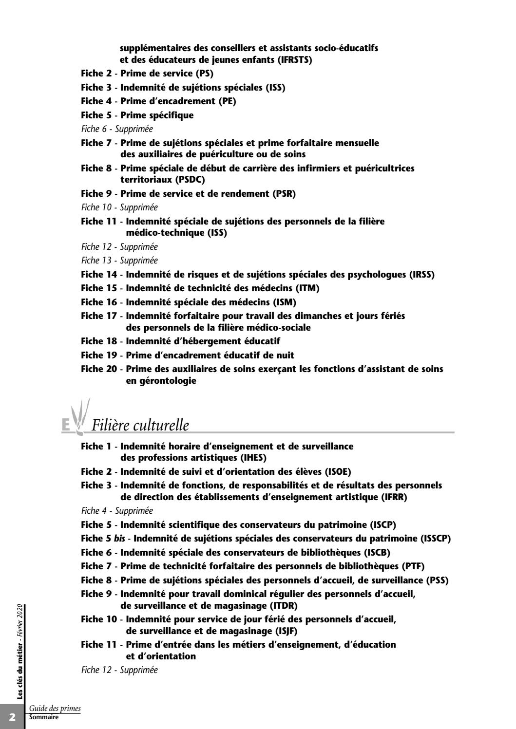 Montant Prime D Encadrement Fonction Publique Territoriale