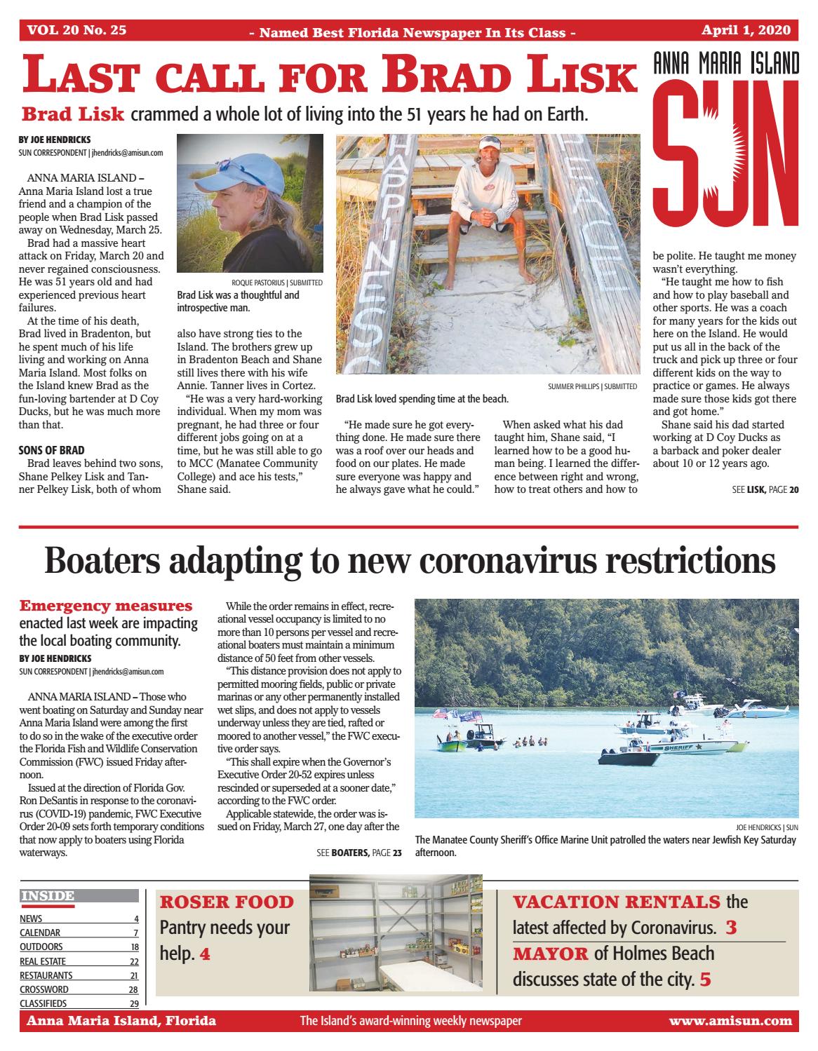 Anna Maria Island Sun April 1, 2020 by Anna Maria Island Sun - Issuu