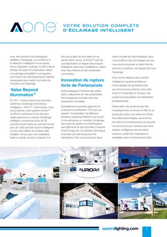 Aurora Lighting 灯饰目录 · Aurora Solutions Eclairage Intelligent - 法国 2020 第 3 页