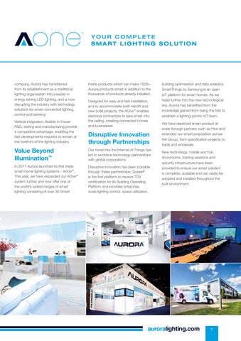 Aurora Lighting 灯饰目录 · Aurora 智能 灯饰 Solutions - 欧盟 2020 第 3 页