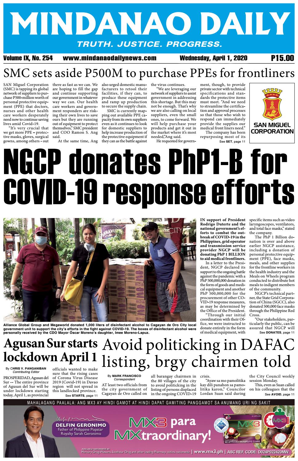 Mindanao Daily April 1 2020 By Mindanao Daily News Issuu