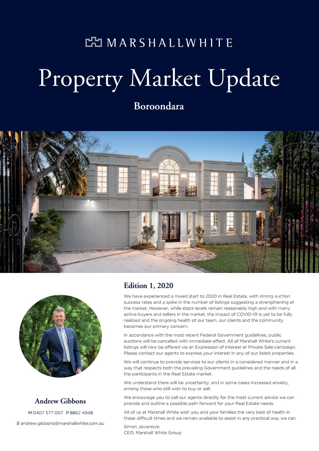 Property Market Update Andrew Gibbons Edition 1, 2020 by Marshall