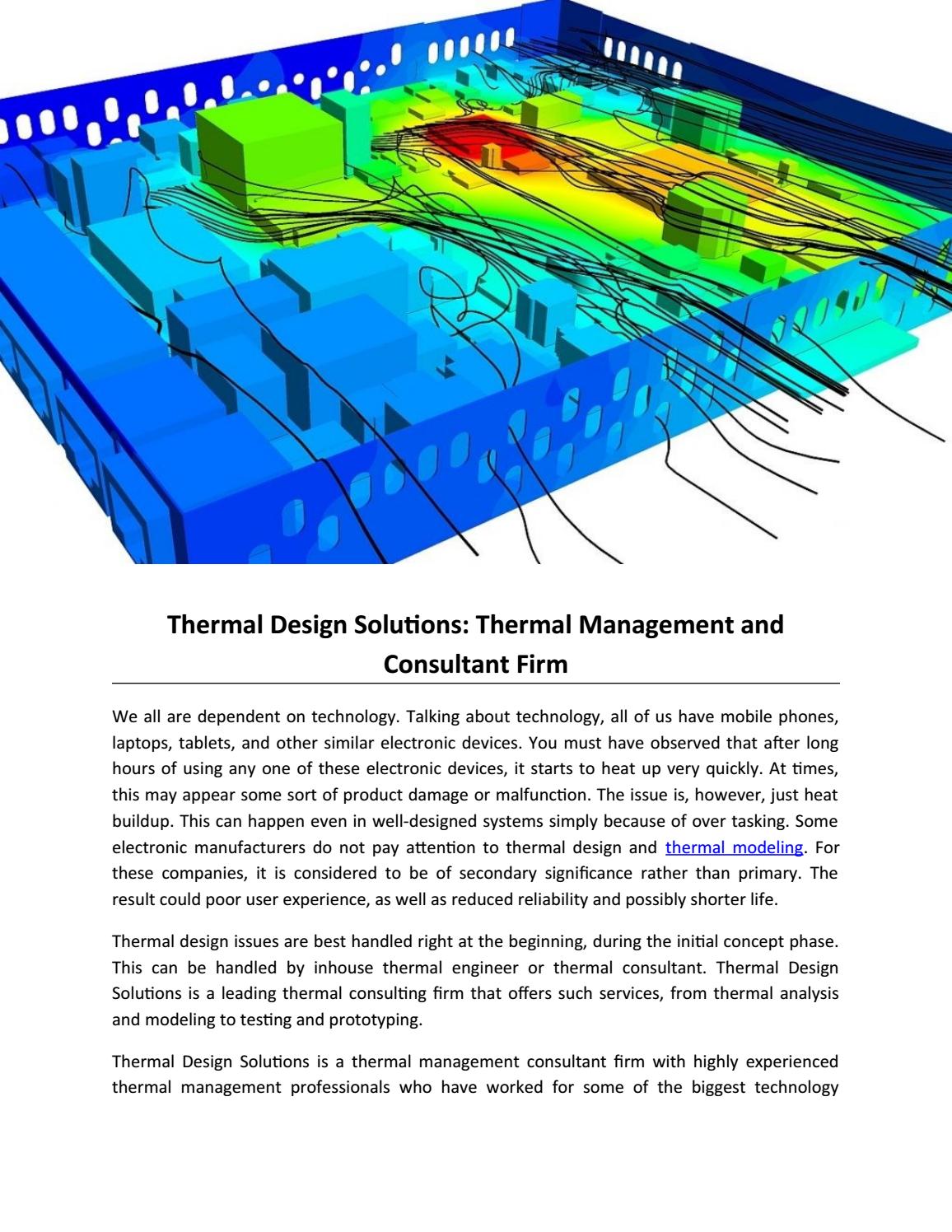 Thermal Design Solutions: Thermal Management and Consultant Firm by Thermal Design Solutions - Issuu Thermal Design Solutions: Thermal Management and Consultant Firm by Thermal Design Solutions - Issuu