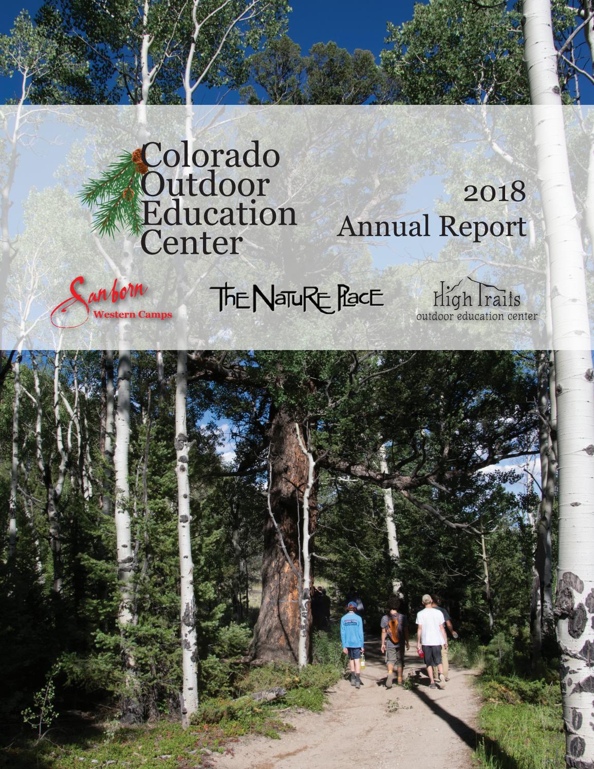 outdoor center covington la on Colorado Outdoor Education Center 2018 Annual Report By Sanborn Western Camps Issuu